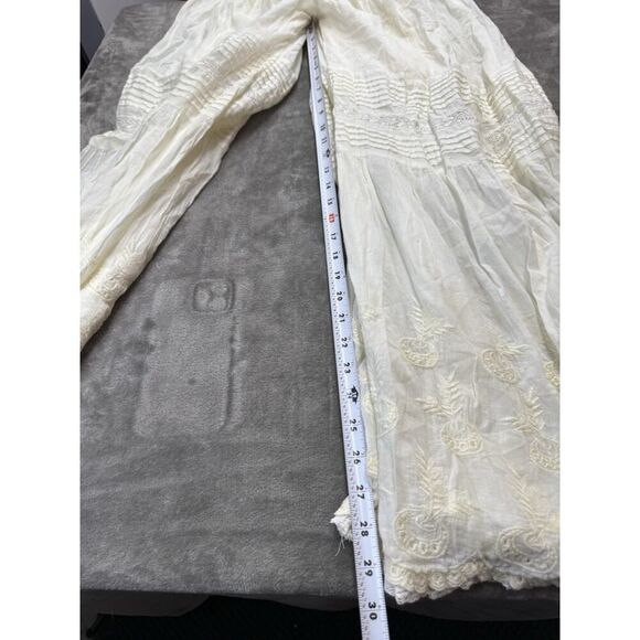 Good American Denim Short Sleeve Jumpsuit Size 4 Zip Front Flare Legs Blue - Picture 9 of 16